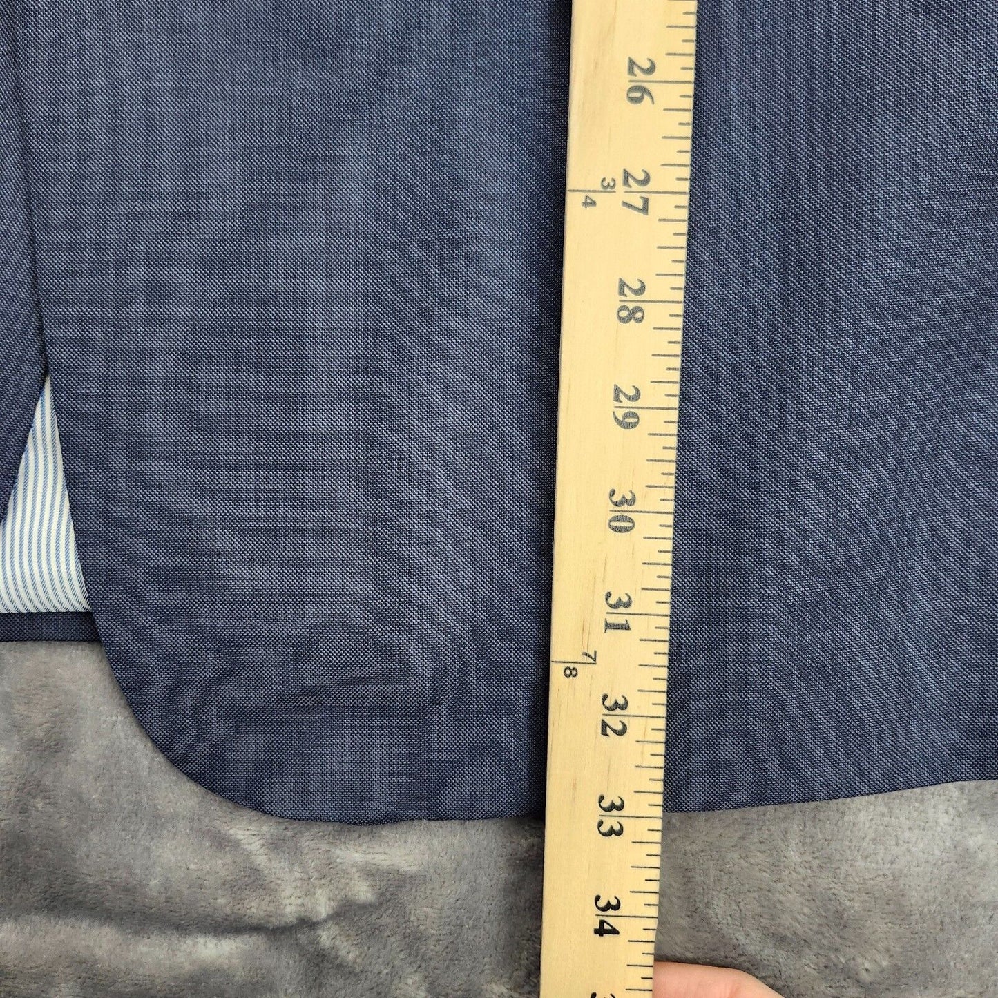 NWoT Tommy Hilfiger 100% Wool Mens Suit Jacket 44 Long Blue Notch Lapel