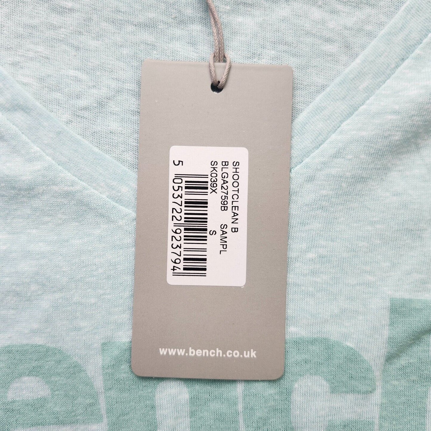 Bench Urban Wear Womens V-neck T-Shirt Size Small Blue/Green