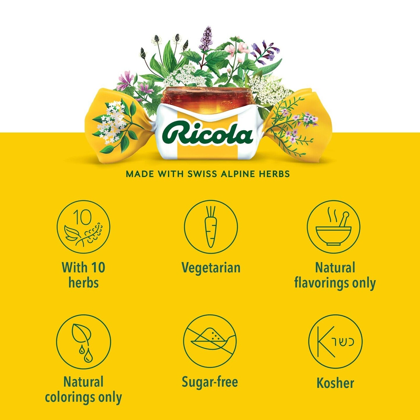 Ricola Cough Drops - Sugar Free Lemon Mint - 45ct (2 pack)