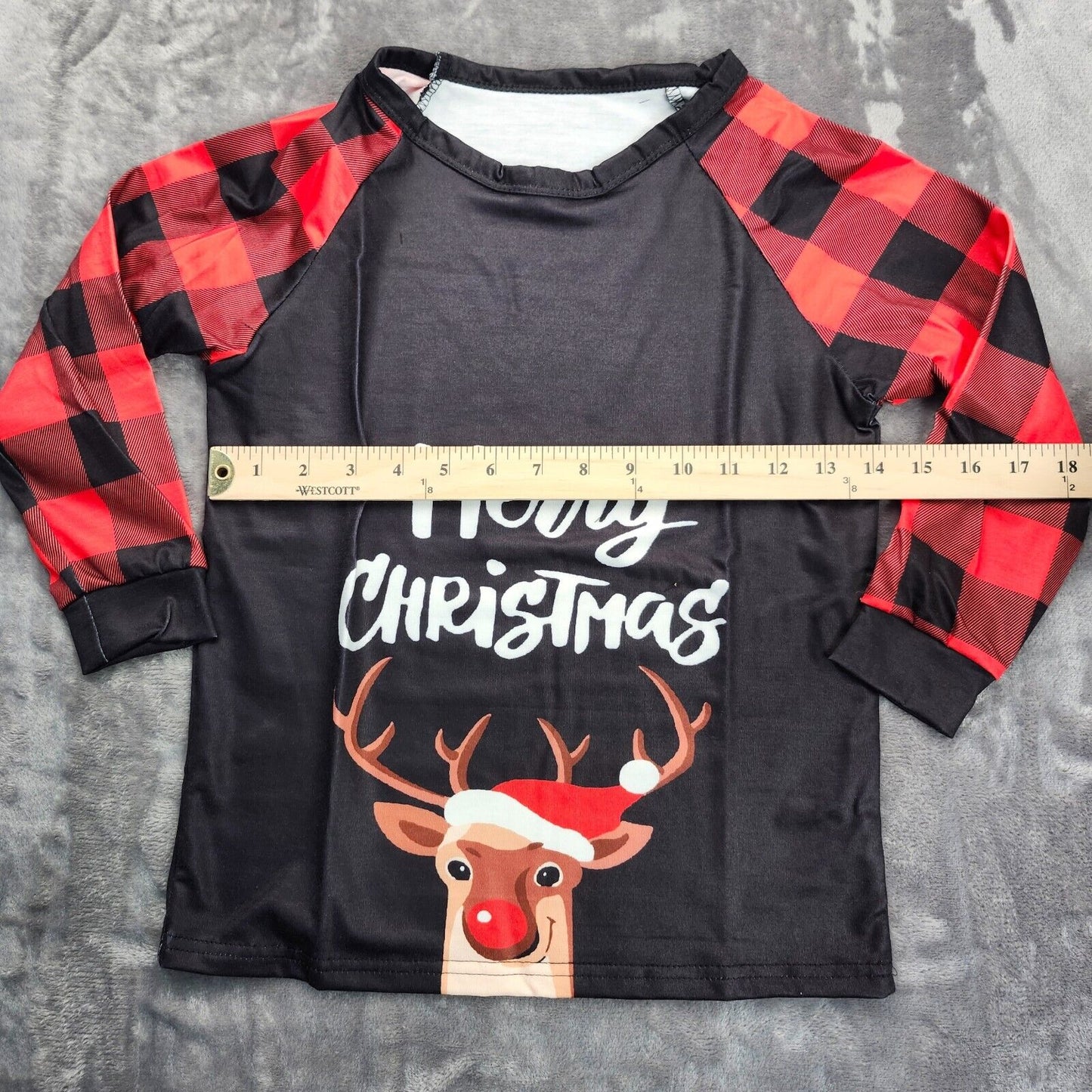 Unisex Christmas Plaid Pajamas for Kids 8T