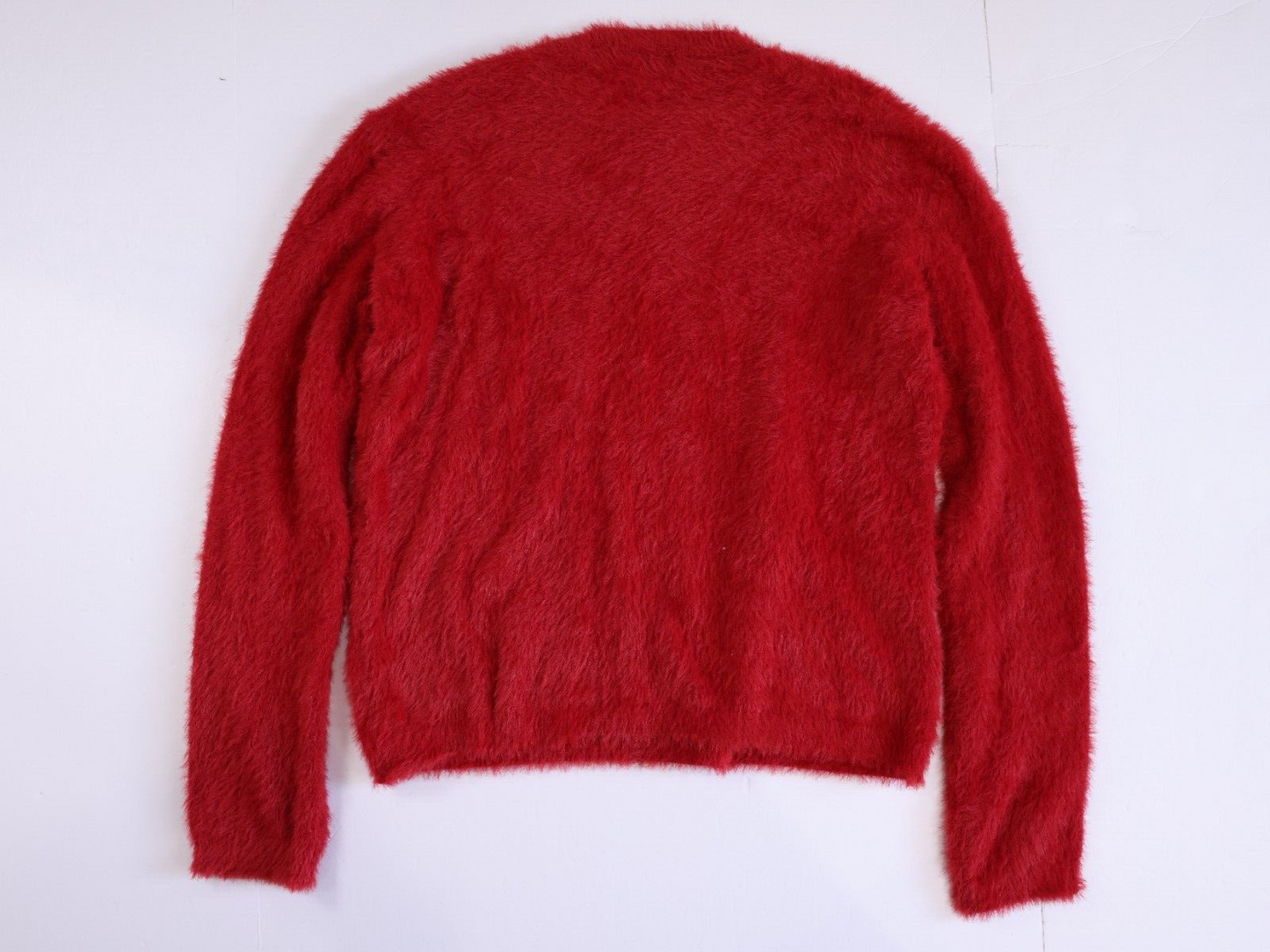 Sam And Jess Womens Sweater Pullover Comfort Fuzzy Long Sleeve Top Red Size XS