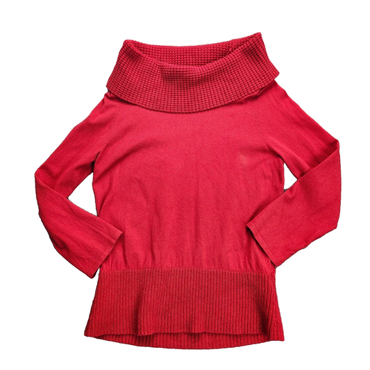 Jones New York Signature Off-shoulder Red Sweater Large