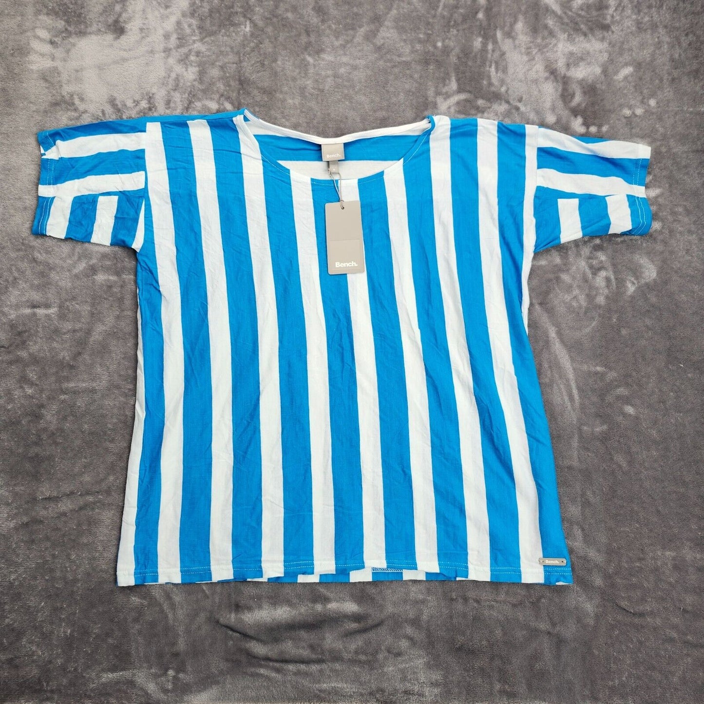 Bench Urban Wear Womens Striped Blue and White Shirt Size Small