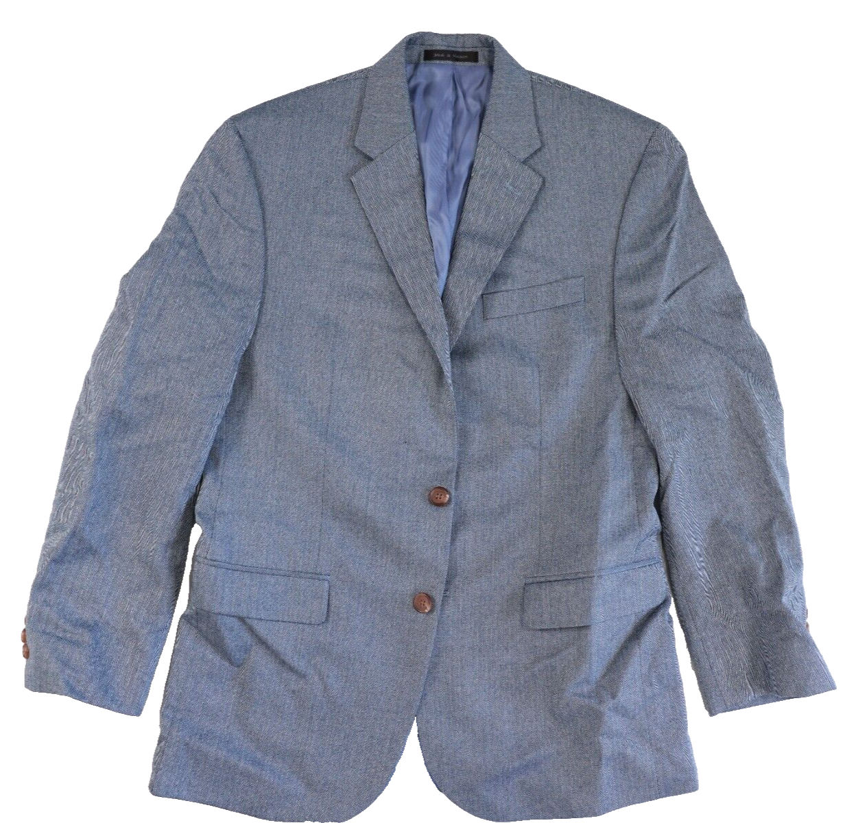 Lauren By Ralph Lauren Mens Gray Herringbone Blazer 40R