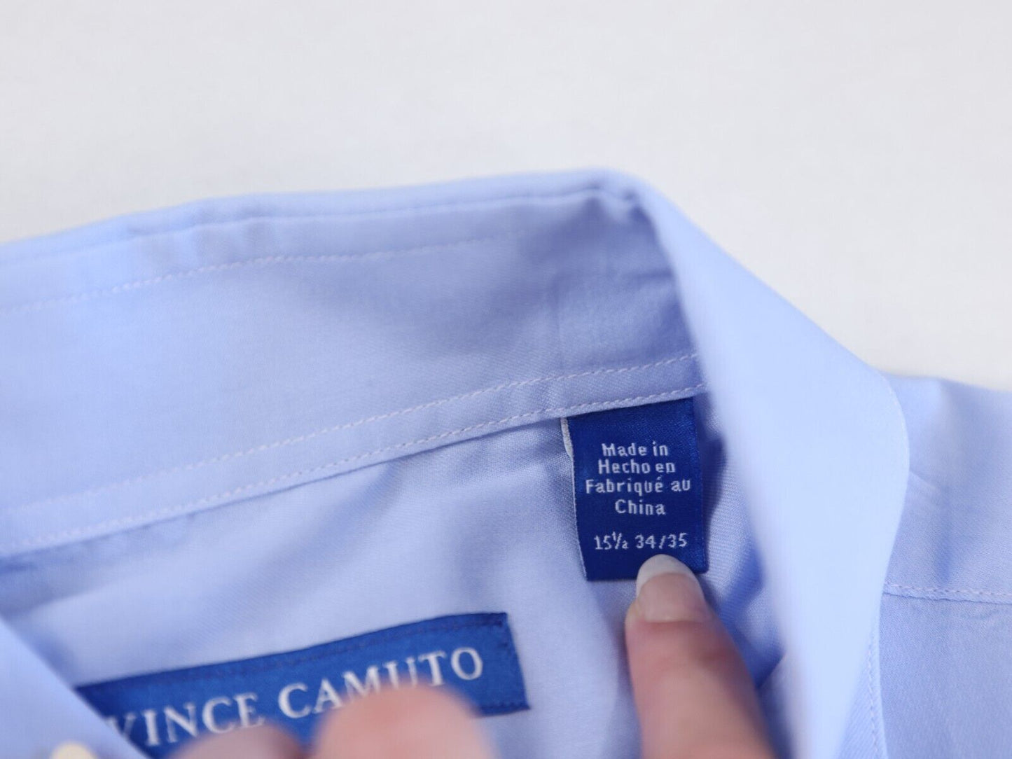 Vince Camuto Slim Fit Dress Shirt Light Blue 15.5 34/35