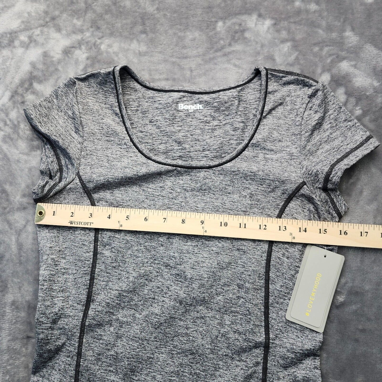 Bench Urban Wear Womens Athletic Grey T-Shirt Size Small