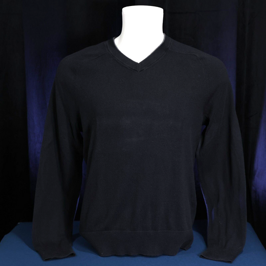 Jack Spade Mens Pullover Sweater Black V Neck Size M