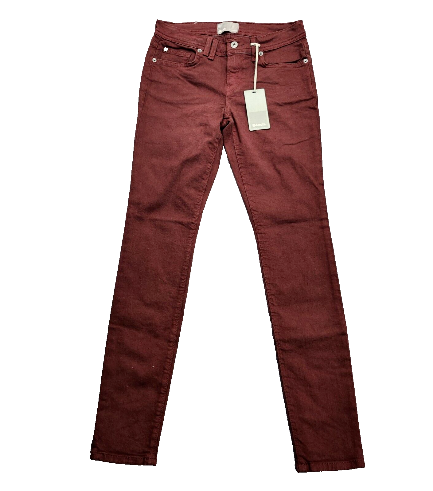 NWT Bench Urban Wear Womens Slim High Rise Jeans Maroon 26w