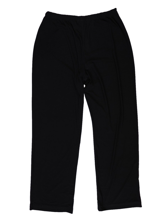 NY Collection Womens Matte Jersey  Wide Leg Pants Petites Size PL, Black