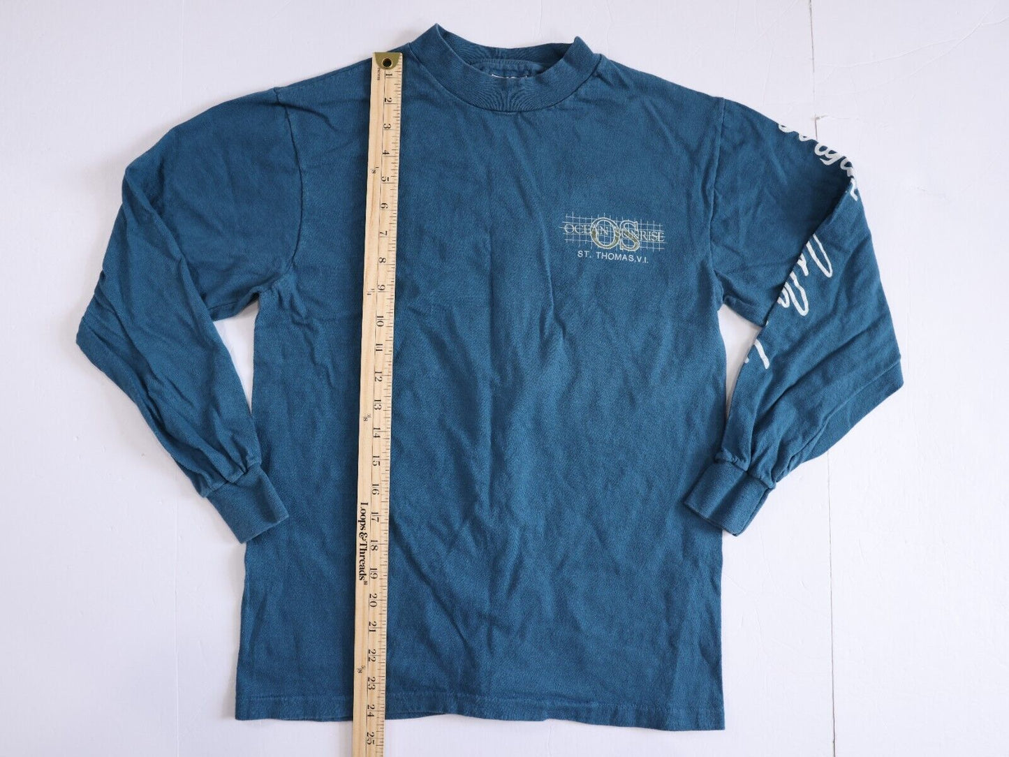 Vintage Ocean Sunrise St. Thomas Long Sleeve T Size M