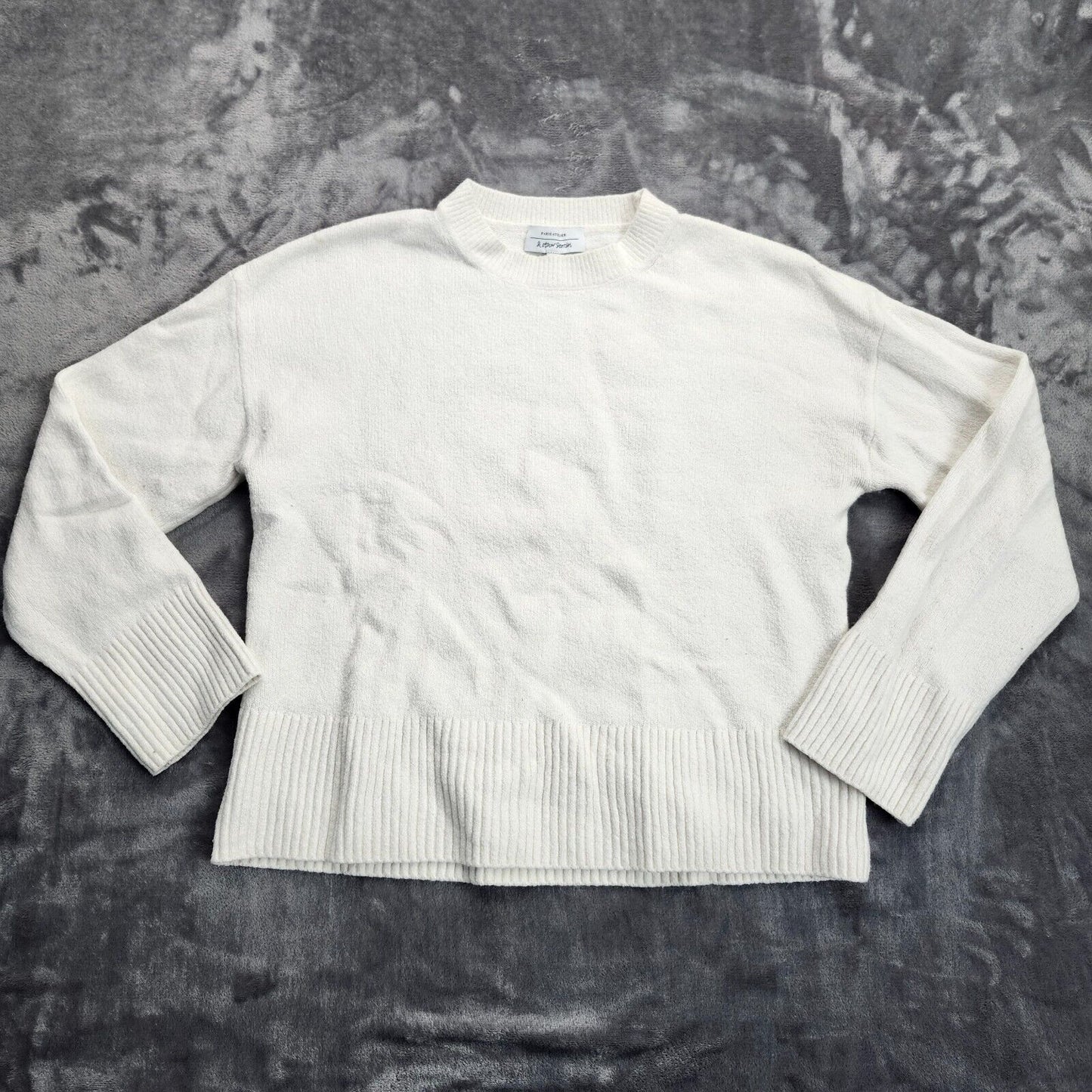 Paris Atelier & Other Stories Wool Tight Knit Sweater White size Small