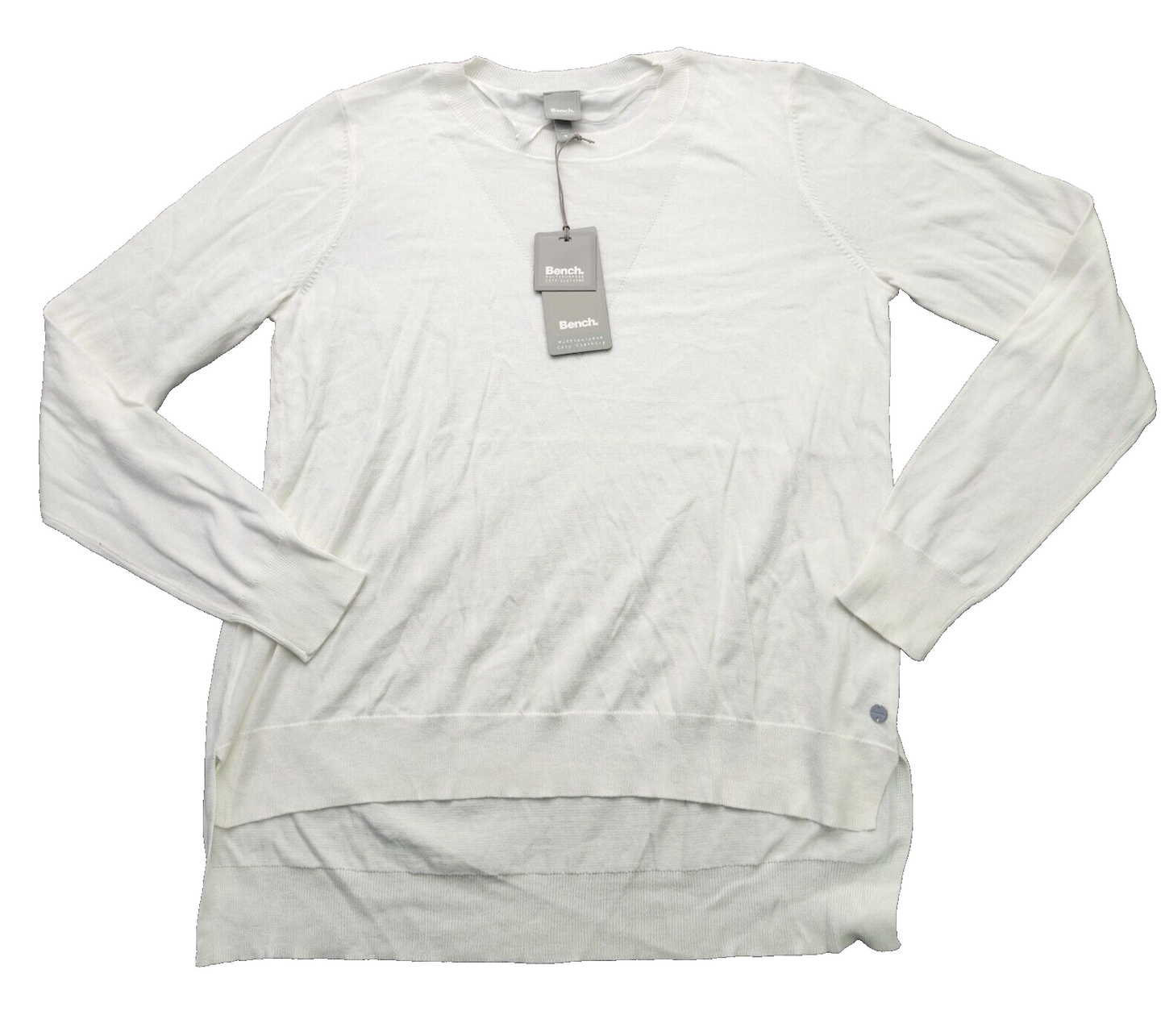 NWT Bench Urban Wear Womens Crew neck long sleeve Size small White