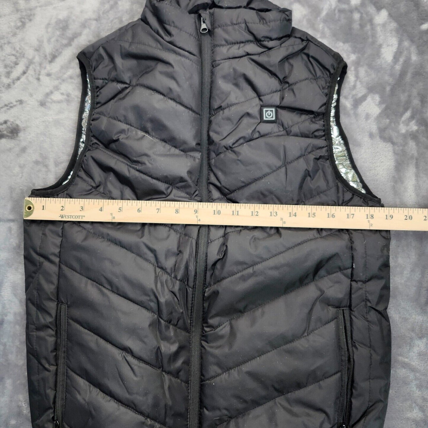 Unisex Smart Heated Vest, Single Control Black Outdoor Vest Large