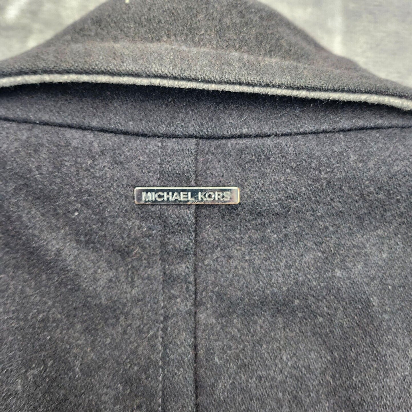 Michael Kors Men's Dark Grey Wool Peacoat Size Large