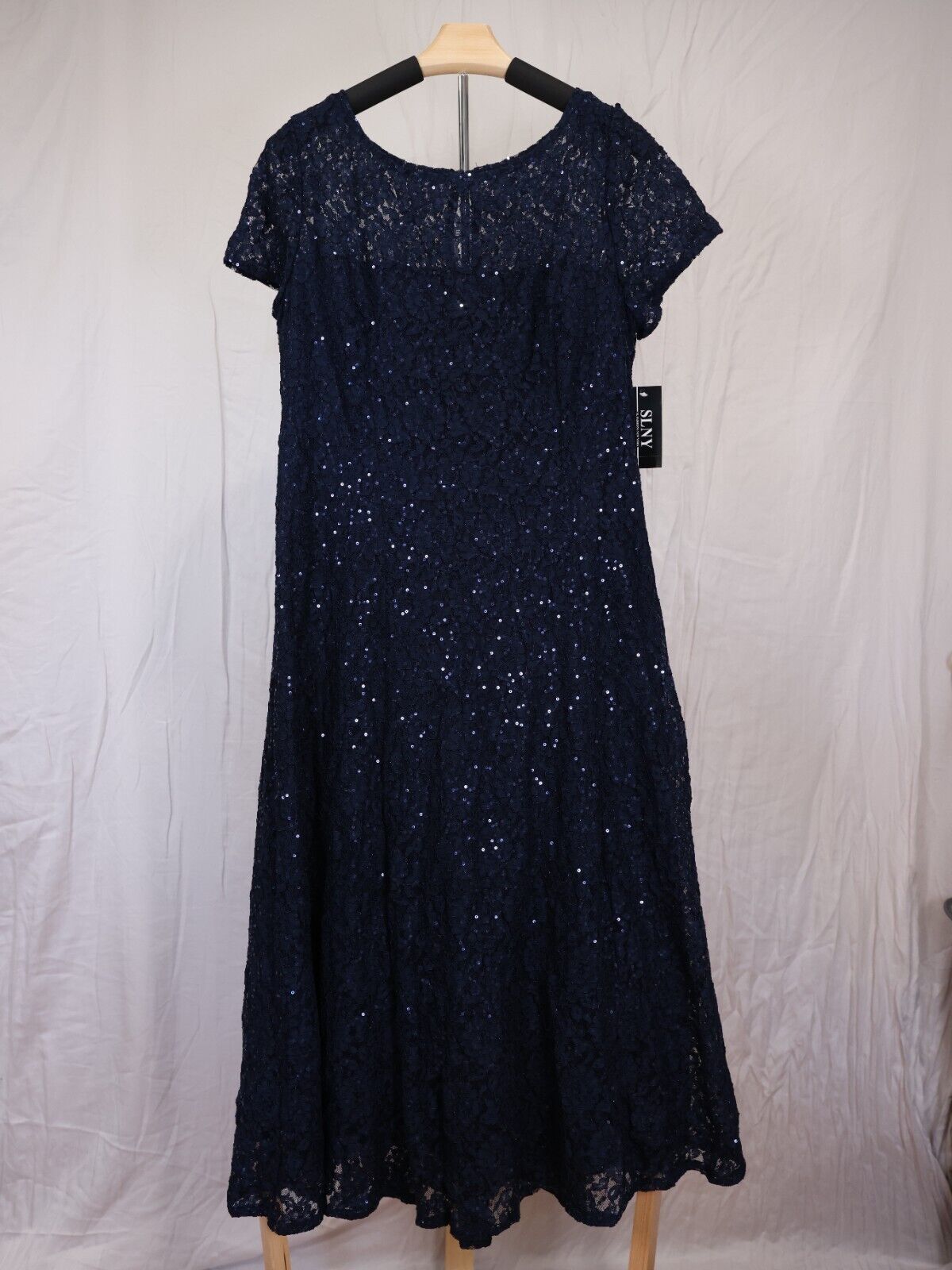 SLNY Dress Navy Sequence Size 12