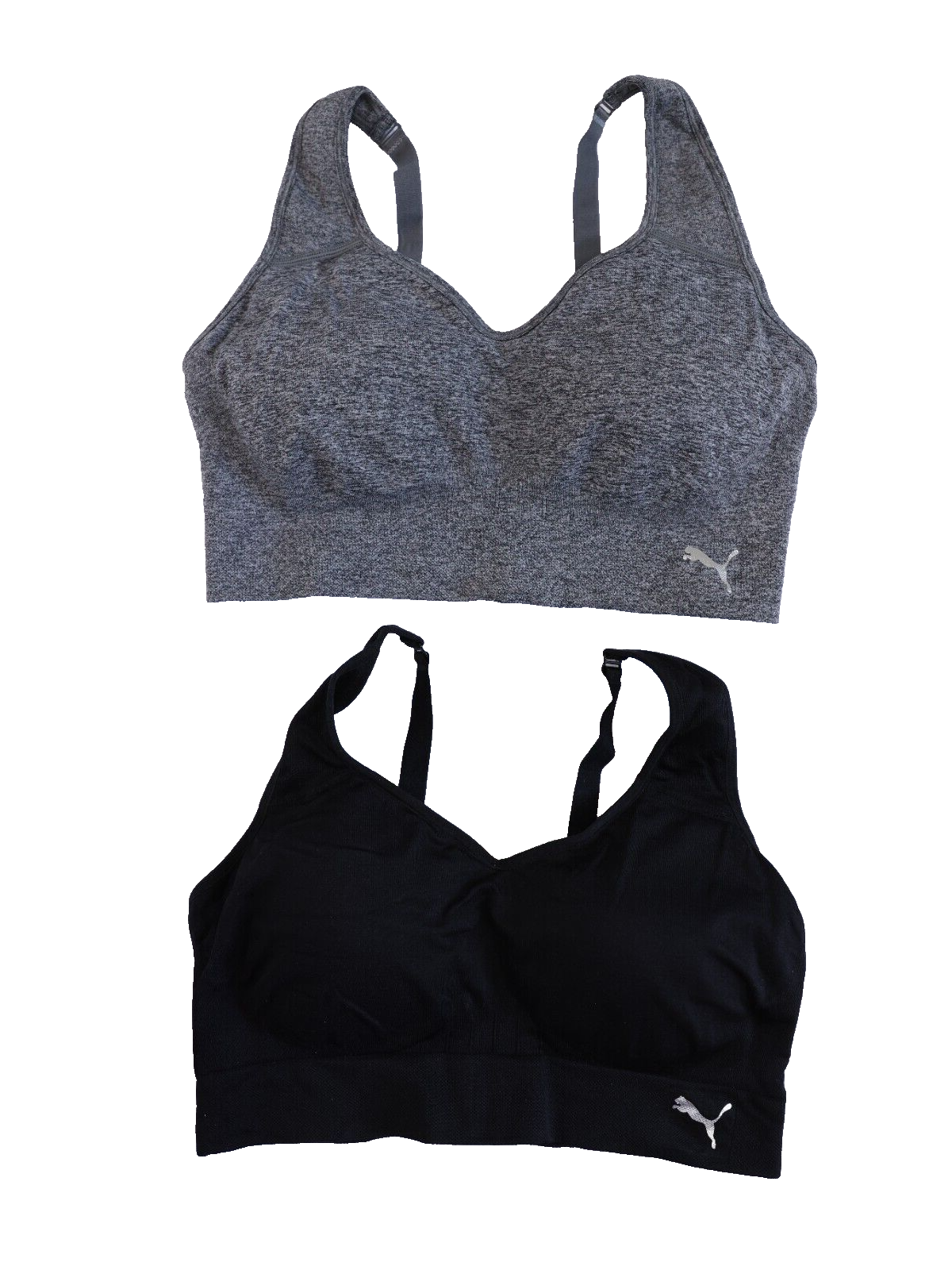 New Puma Woman’s Performance 2-Pack Seamless Moisture Wicking Sports Bra Large