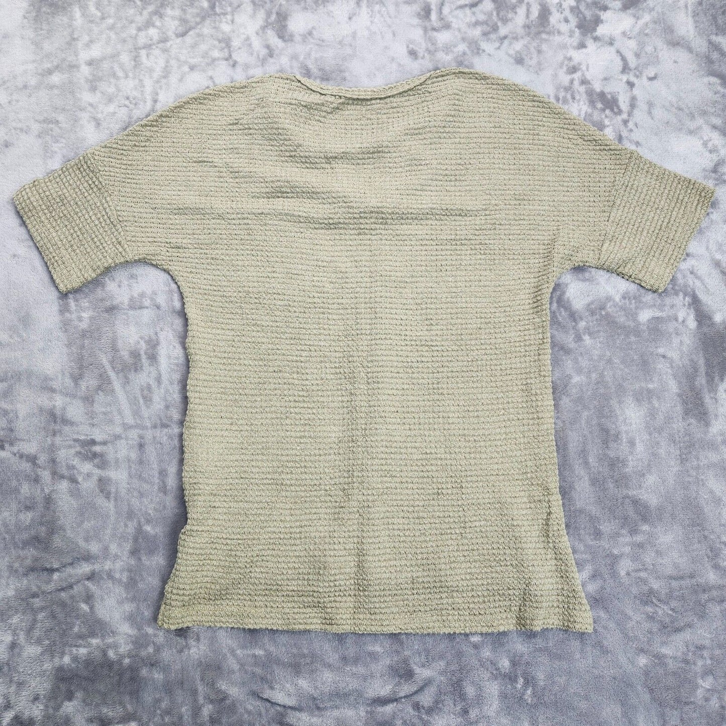 Short Sleeve Knit T-Shirt - Summer Solid Color Casual V-Neck Top Small