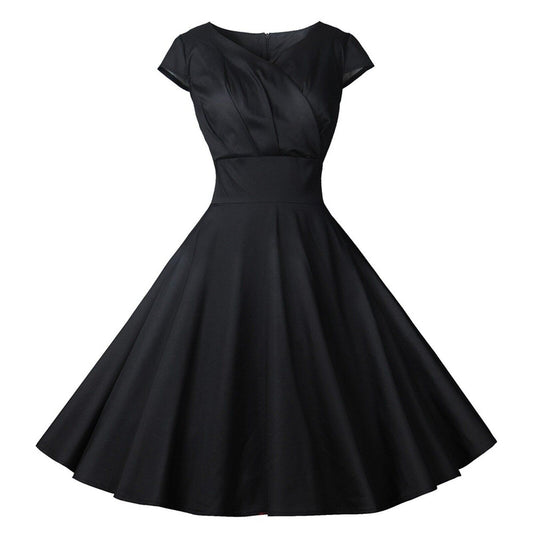 Evening Dresses Women Solid Color Sleeveless Black XL