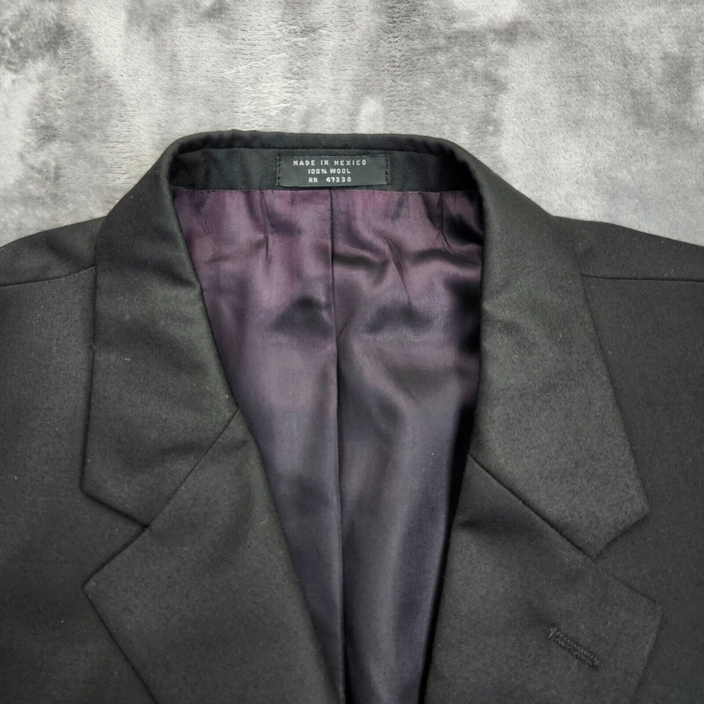 Mens Suit Jacket Black Size 48 Long Irregular Suit Jacket