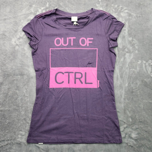 Bench Urbanwear Womens Cap Sleeve Purple T-shirt Out of CTRL Size Small