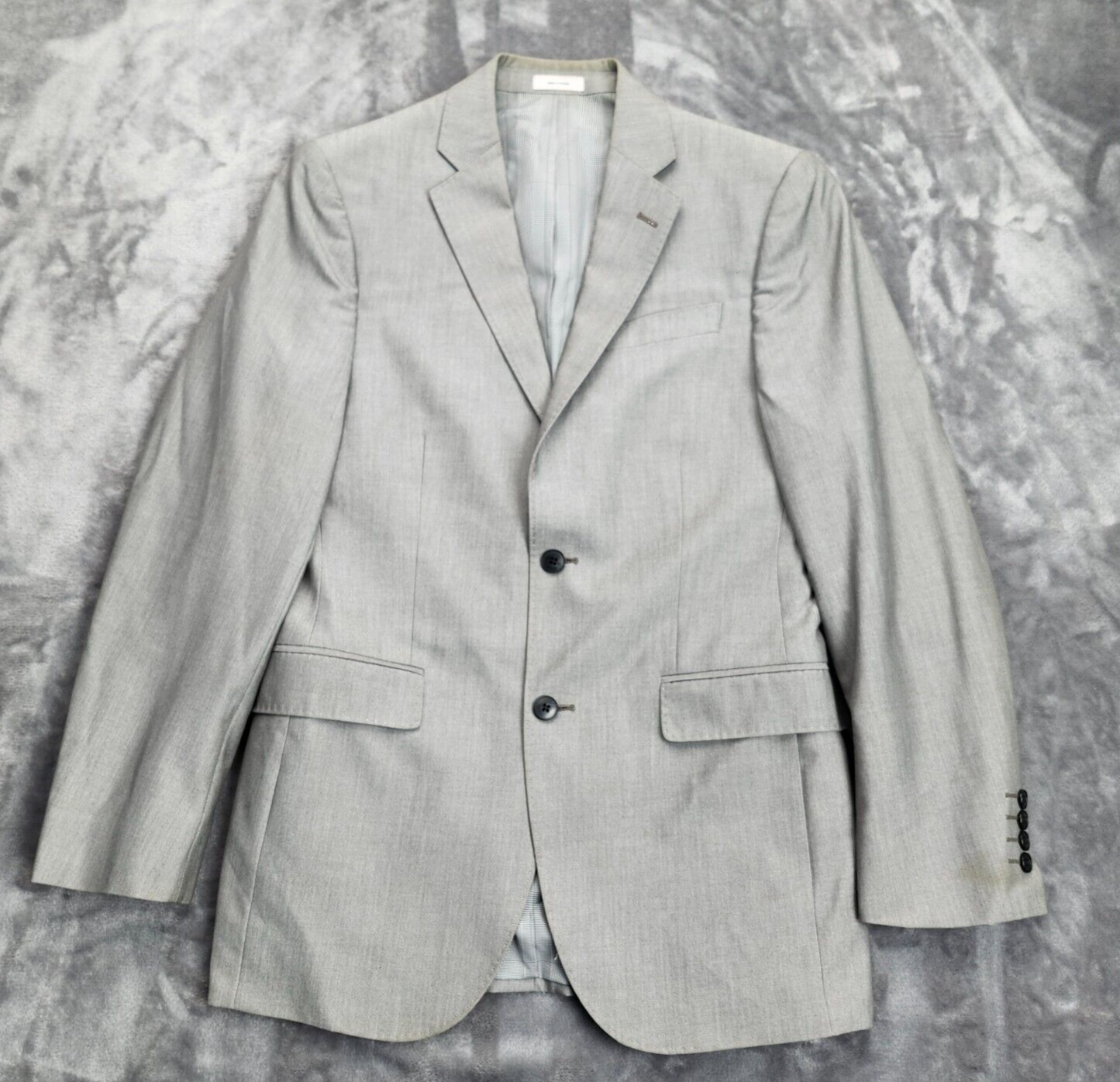 JF J. Ferrar Mens Suit Jacket Grey Blazer Slim Fit 38 Regular