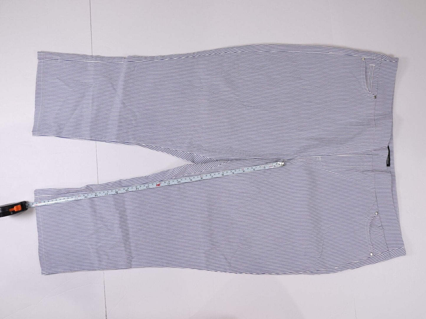 Mario Serrani Italy Stripes Ladies Capri Pants Blue Size XXL