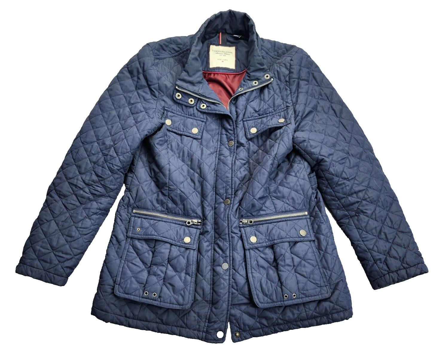 Tommy Hilfiger Quilted Zip-Up Jacket Blue Size L