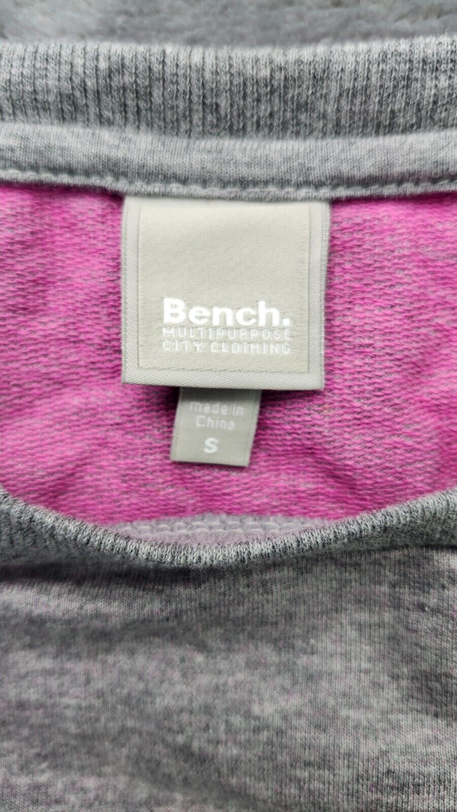 NWT Bench Urban Wear Womens Sweatshirt Size Small Grey/Pink