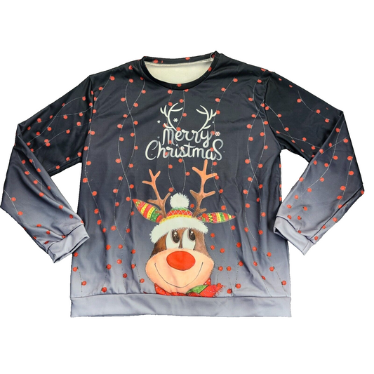 Unisex Merry Christmas Sweatshirts Funny Graphic Pullover Size XL