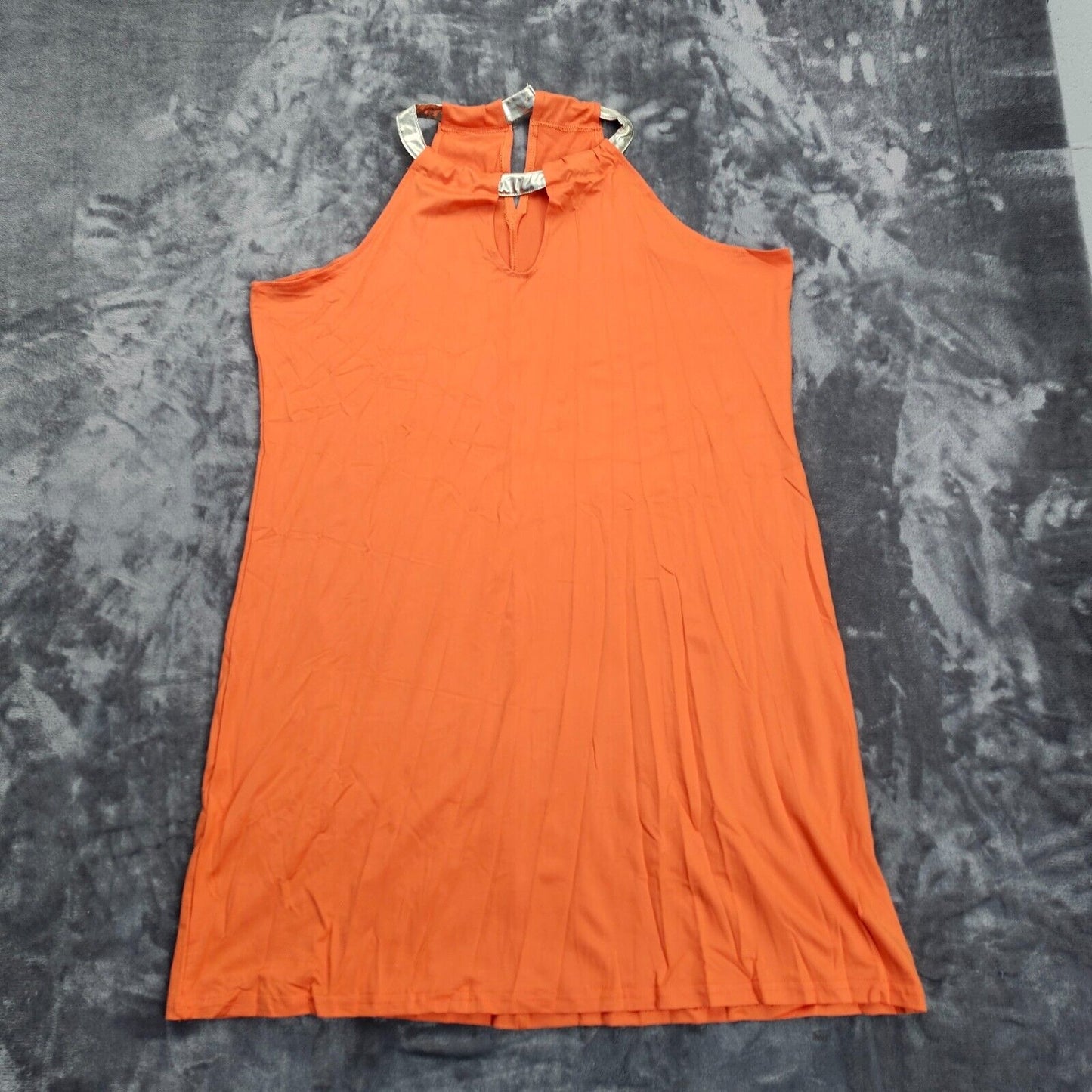 Women Orange Halter Tank Top XL