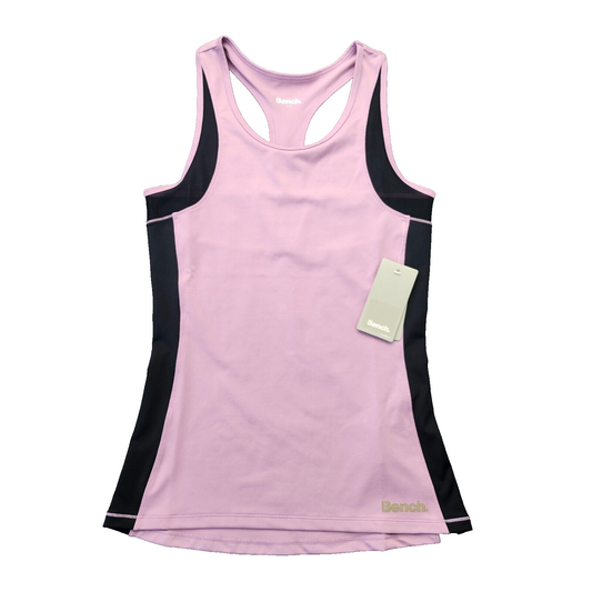 Bench Urban Wear Womens Racerback Tank Top Size Small Pink/BLK