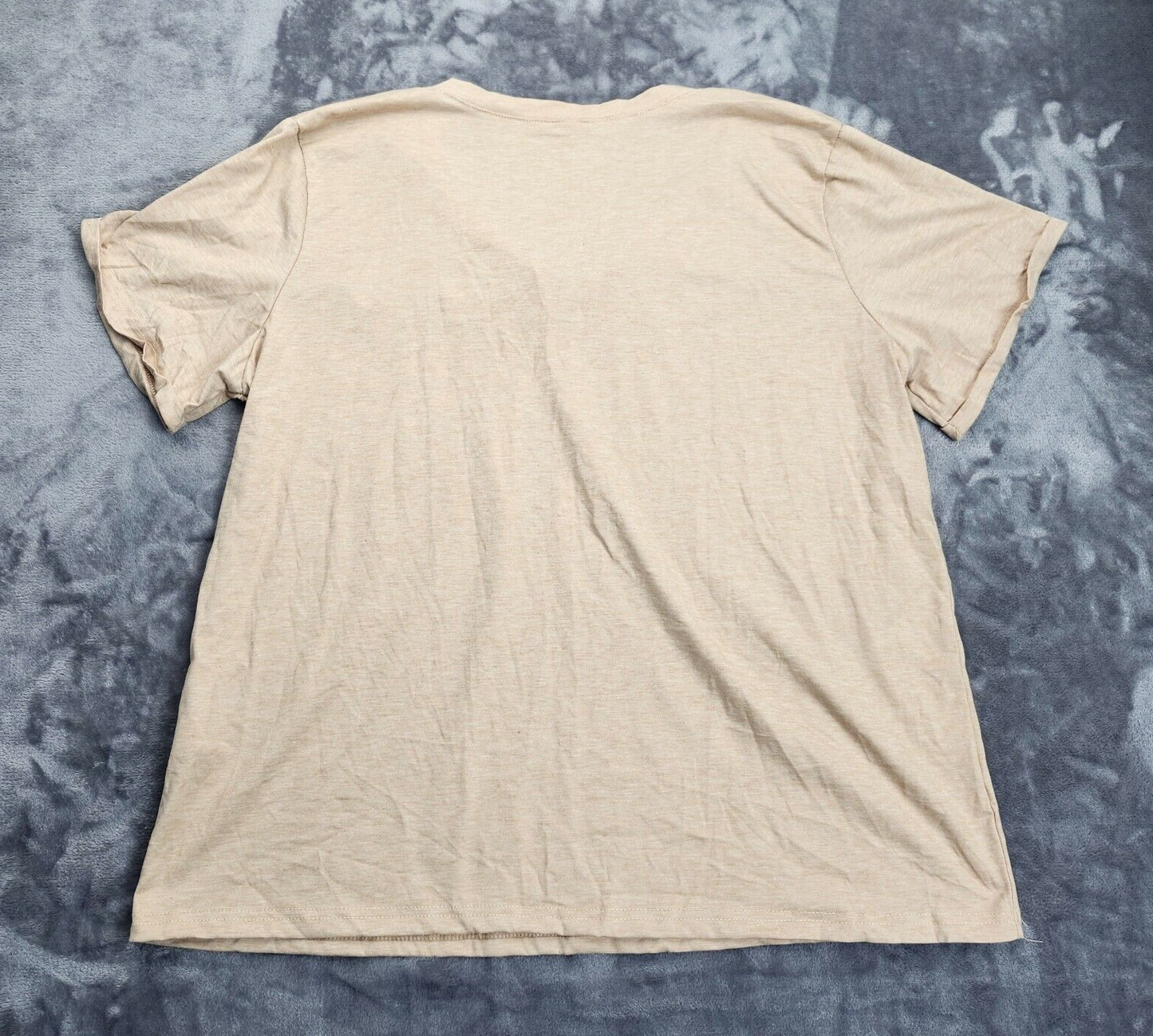 Men's Beige Henley Shirts V Neck T Shirts 2XL