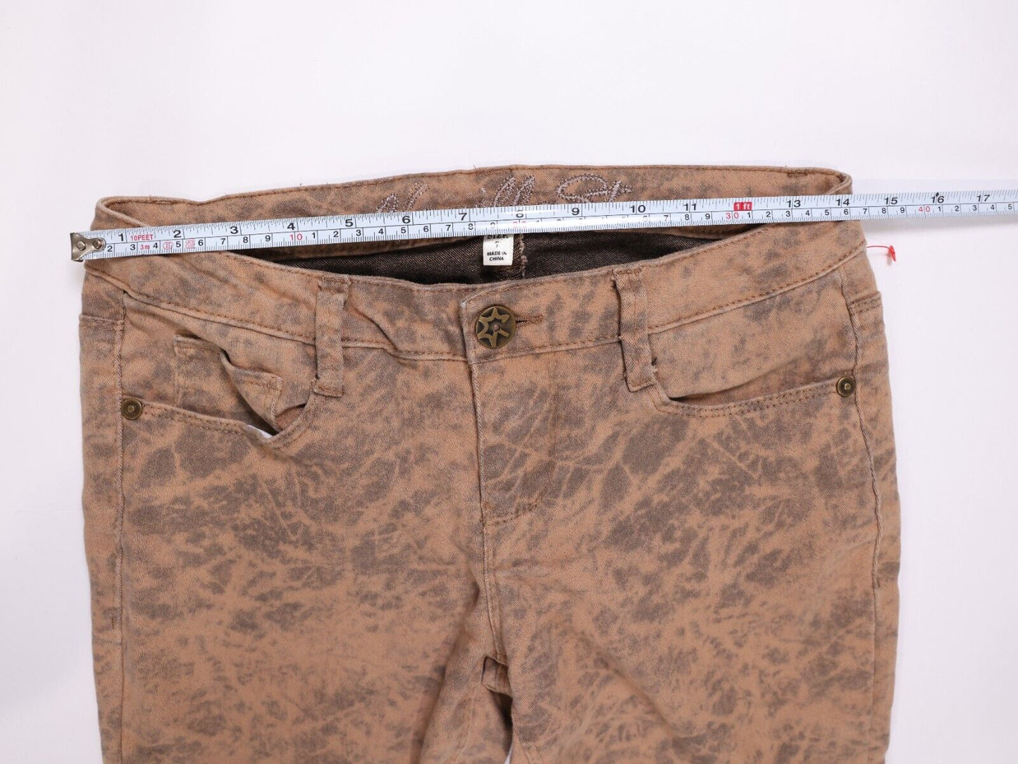 Vanilla Star  Skinny Jeans Brown Pattern (size US 7)