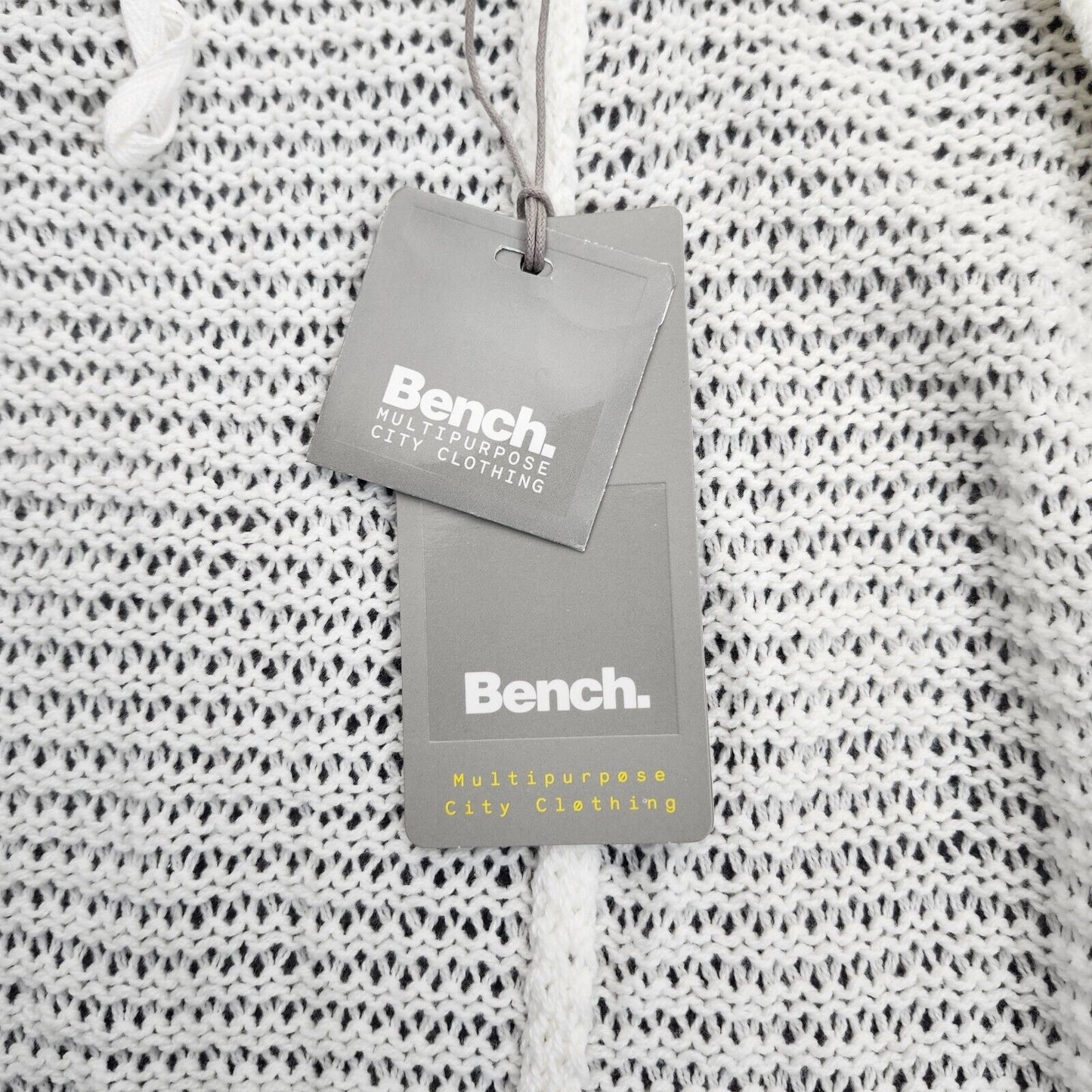 Bench Urban Wear Womens Bat Wing Loose Knit Cardigan White Size Small