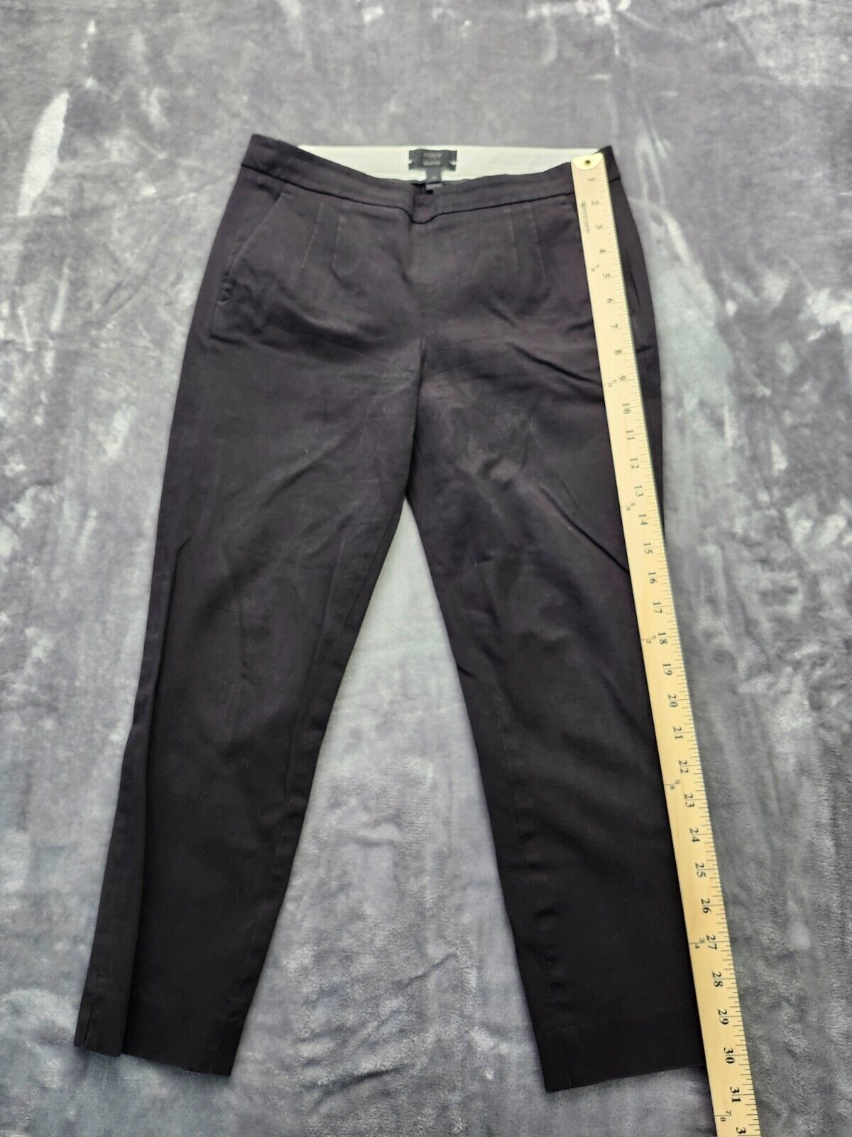 J Crew Martie Pants Womens Size 4P Petite Black Cotton