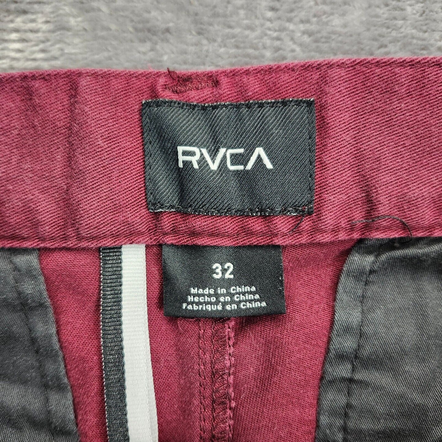 rvca weekend stretch pants burgandy Size 32