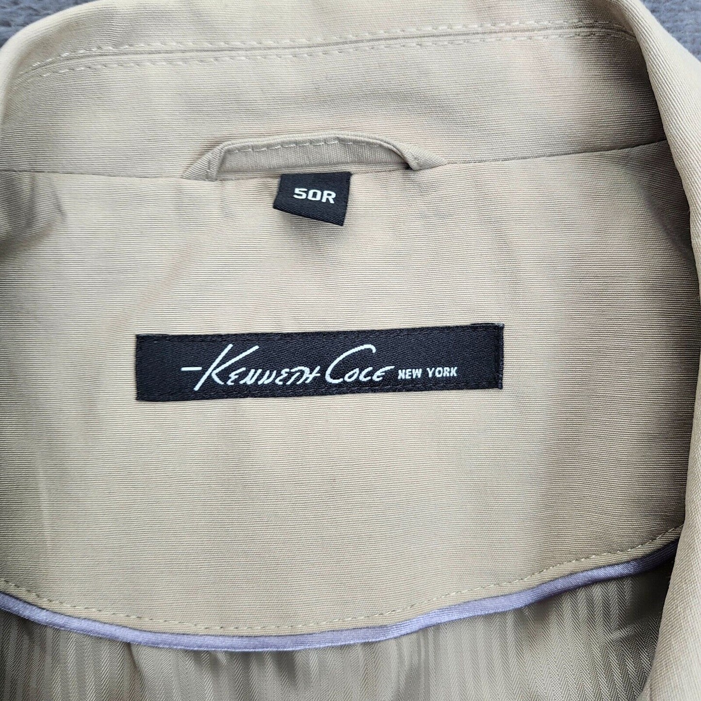 NWT Kenneth Cole New York Mens Rain Jacket Khaki 50 Regular