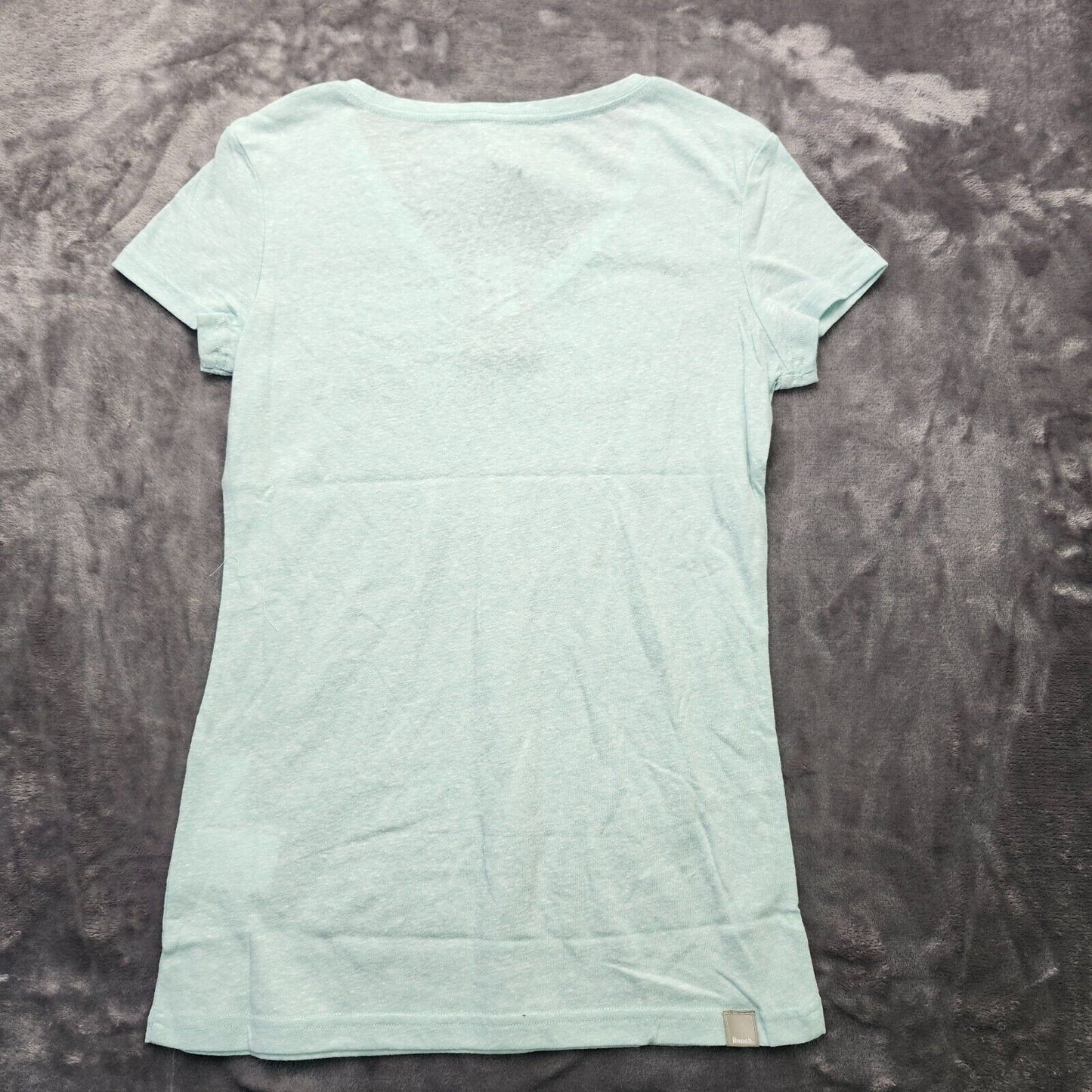 Bench Urban Wear Womens V-neck T-Shirt Size Small Blue/Green