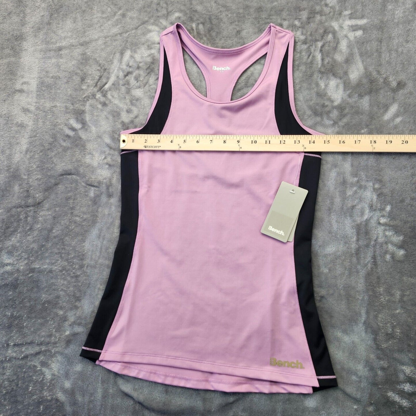 Bench Urban Wear Womens Racerback Tank Top Size Small Pink/BLK