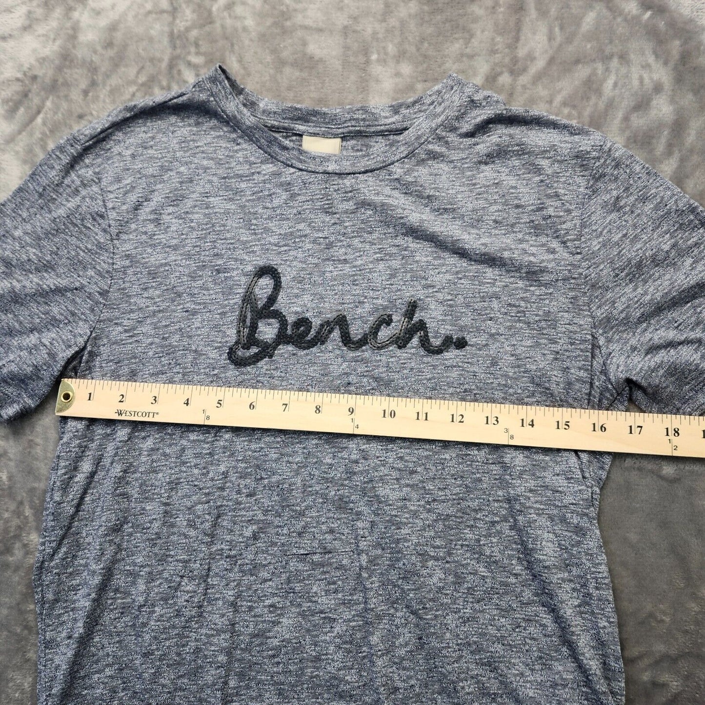 Bench Urban Wear Womens T-Shirt Embroidered Size Small