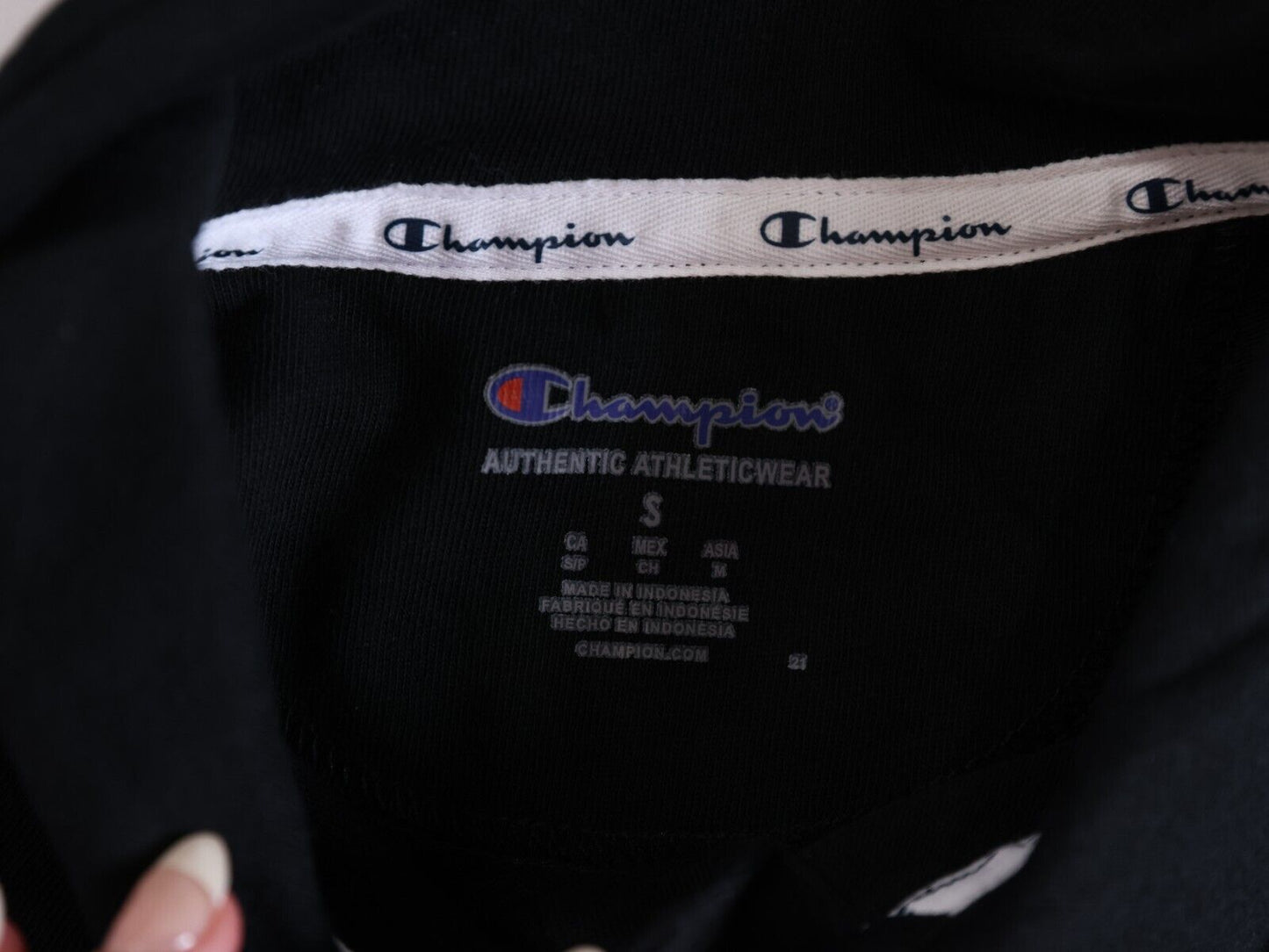 Champion Women's Mid-Weight Jersey Crop Polo Top Black Size Small