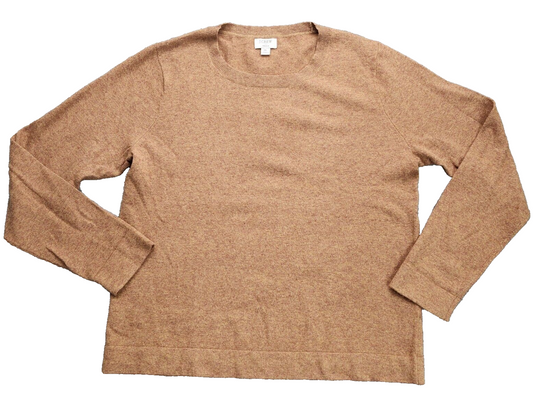 J.Crew Factory Teddie Sweater Cotton/Merino wool Blend Brown Women’s Size XL