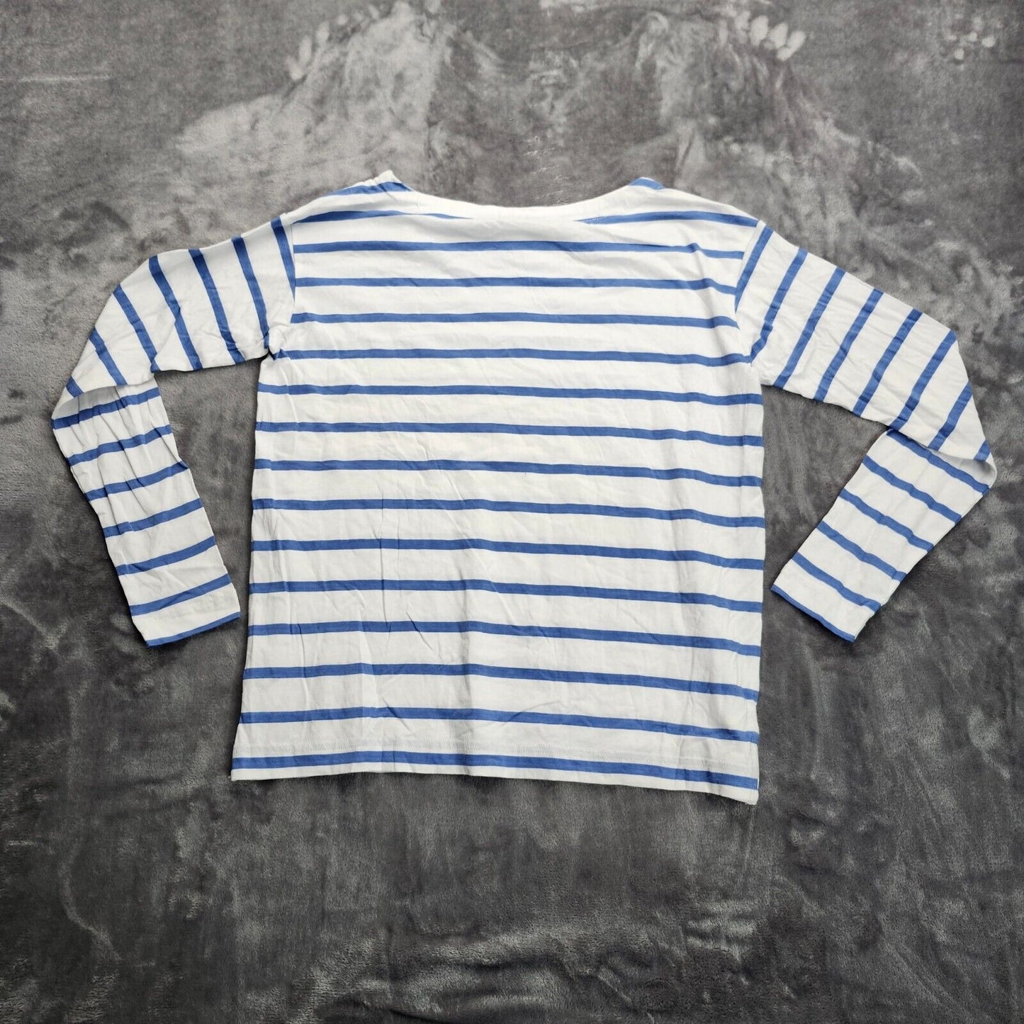 Bench Urban Wear Womens Long Sleeve Striped Shirt Blue & White Size Small