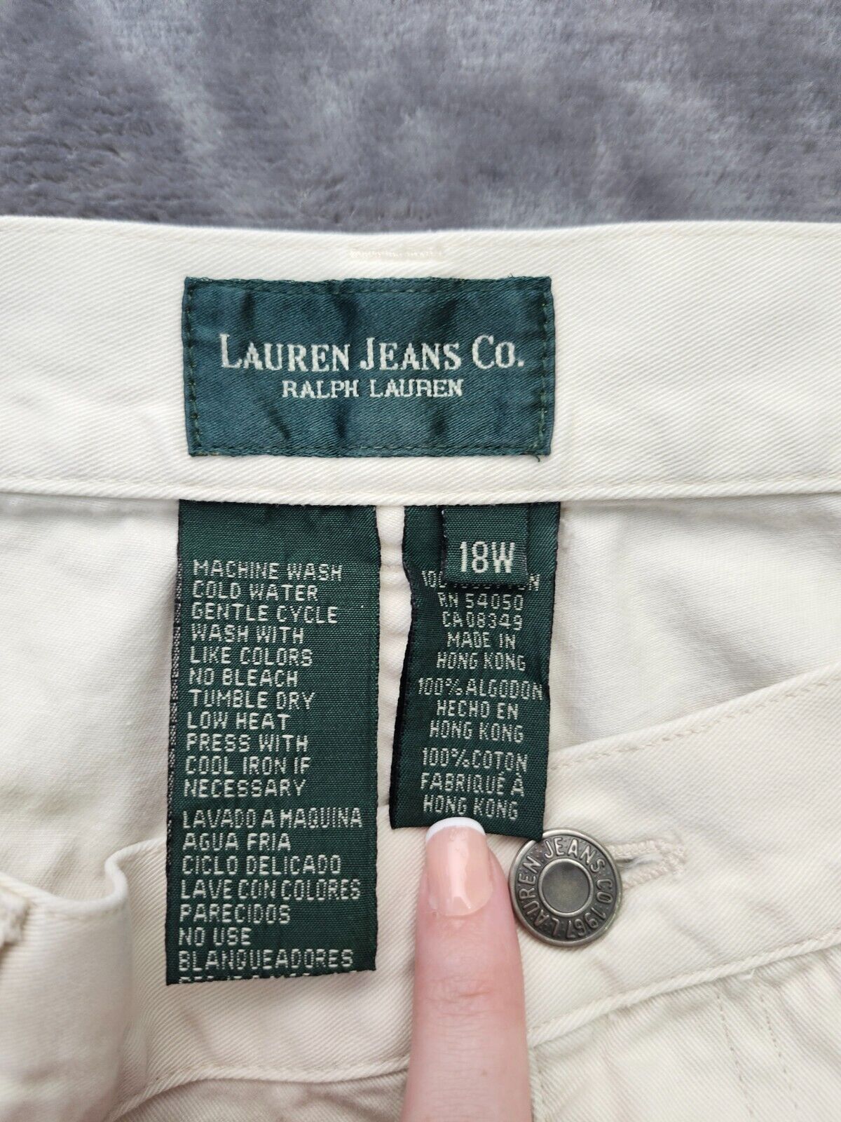 Lauren Jeans Co Ralph Lauren White Jeans Womens size 18W