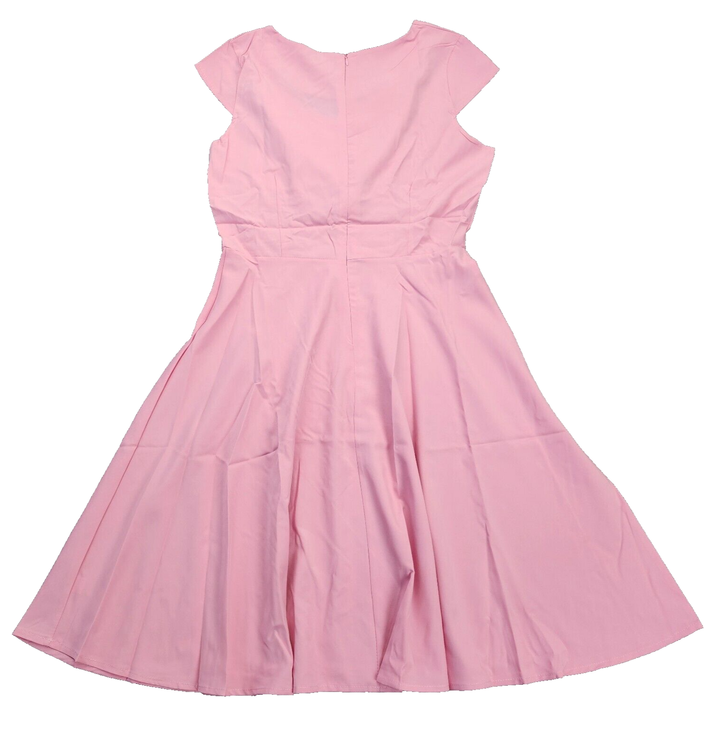 Women Pink Fit Flare Swing Dress Size Large