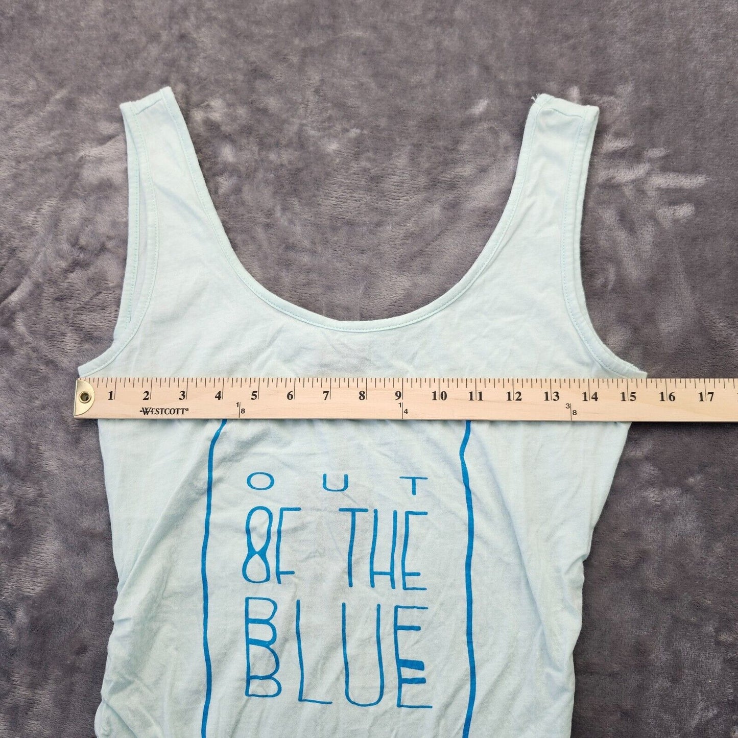 Bench Urban Wear Womens Graphic Tank Top Size Small Light Blue