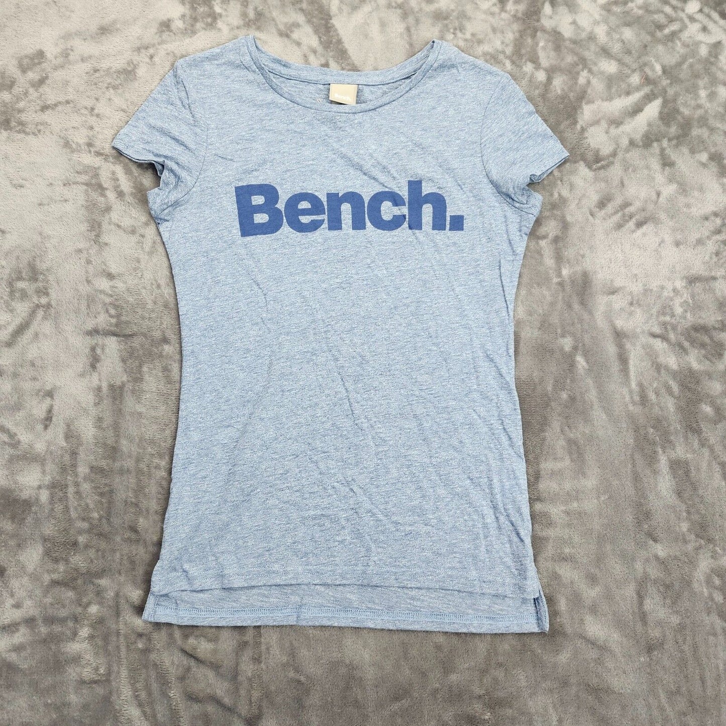 Bench Urban Wear Womens Cap sleeve T-Shirt Blue with Logo Size Small