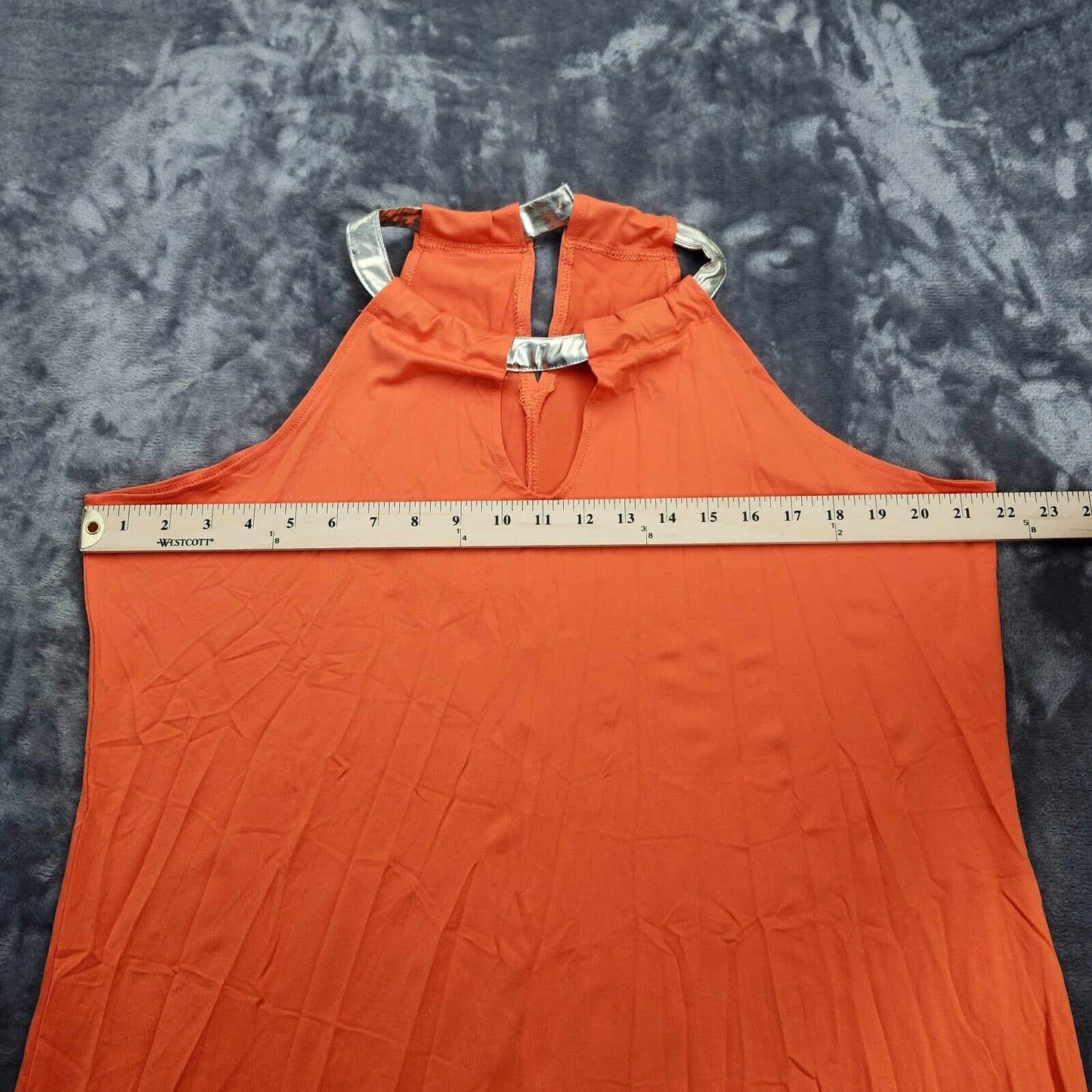 Women Orange Halter Tank Top XL