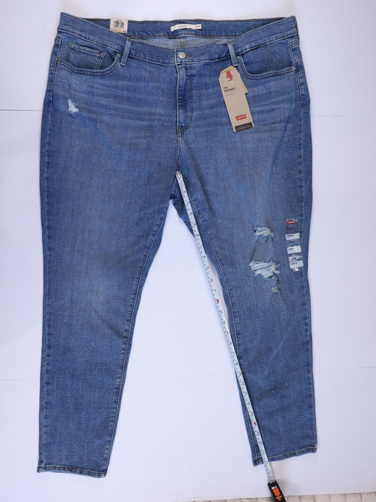 Levis 711 Womens Skinny Mid Rise Slim Through the Hid and Thigh Denim 24W M