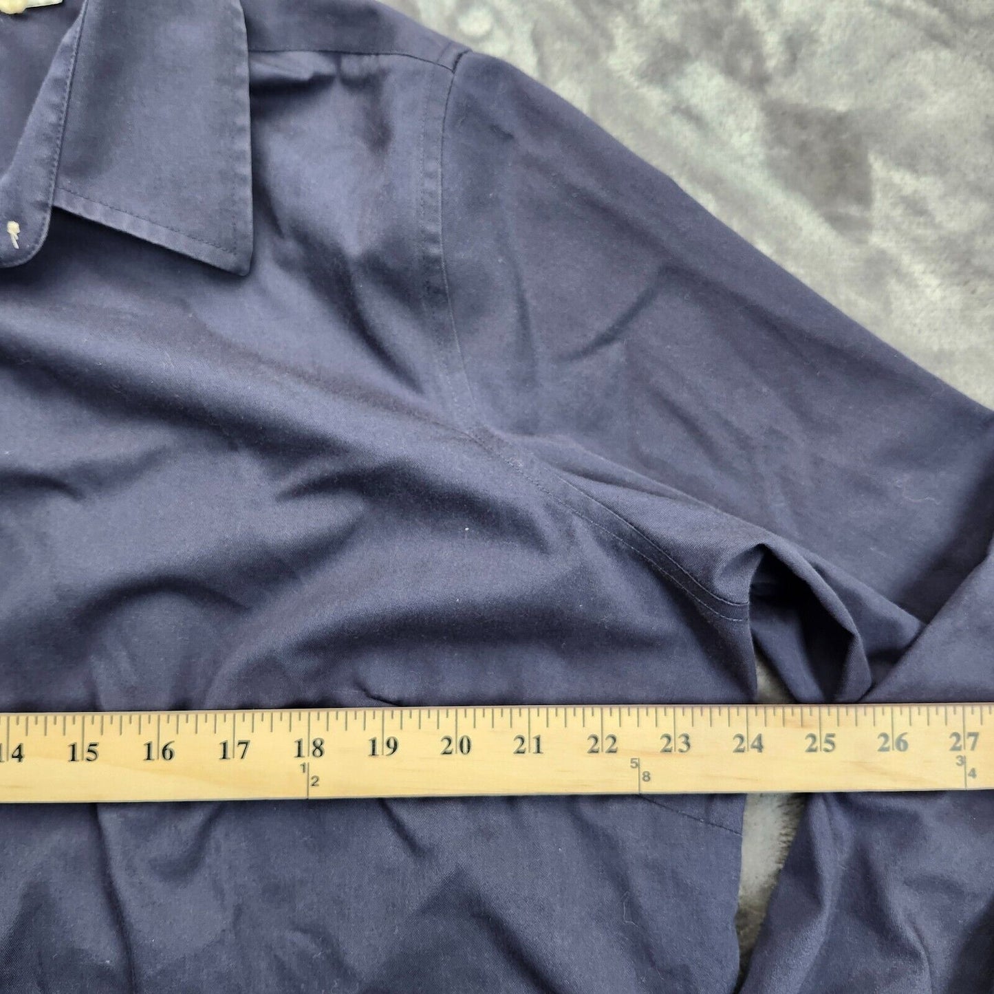 L.L. Bean Button Up Shirt Mens 48" Blue Long Sleeve Wrinkle Resistant